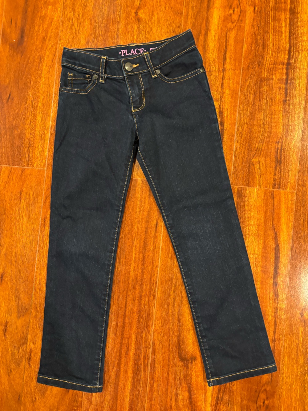 Place Girl’s Navy Skinny Jeans with Contrast Stitching